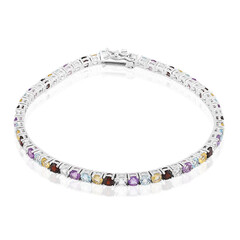 Edelstein-Silberarmband