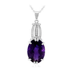 Sambia-Amethyst-Silberhalskette