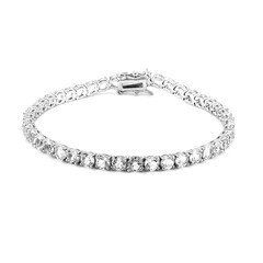 Weißer Topas-Silberarmband