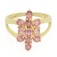 Nicht erhitzter Padparadscha-Saphir-Goldring (AMAYANI)