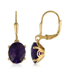 Sambia-Amethyst-Silberohrringe