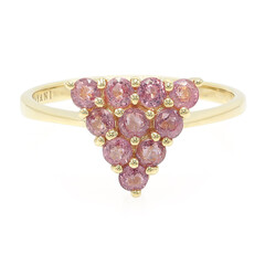 Nicht erhitzter Padparadscha-Saphir-Goldring (AMAYANI)