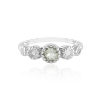 Grüner Amethyst-Silberring