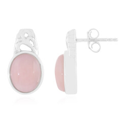 Pinkfarbener Opal-Silberohrringe