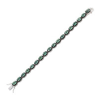 Grüner Fluorit-Silberarmband