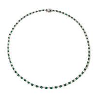 Sambia-Smaragd-Silbercollier (Gems en Vogue)
