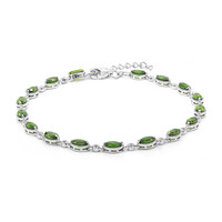 Russischer Diopsid-Silberarmband