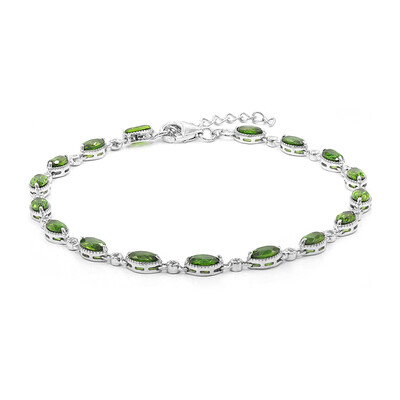 Russischer Diopsid-Silberarmband