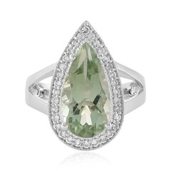 Grüner Amethyst-Silberring