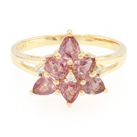 Nicht erhitzter Padparadscha-Saphir-Goldring (AMAYANI)