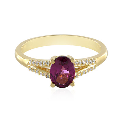Magenta-Granat-Silberring