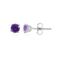 Sambia-Amethyst-Silberohrringe