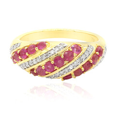 Roter Beryll-Goldring