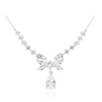 Weißer Topas-Silbercollier