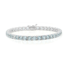 Himmelblauer Topas-Silberarmband
