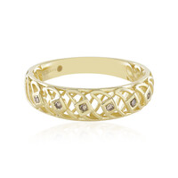 I2 Champagner-Diamant-Goldring (Ornaments by de Melo)