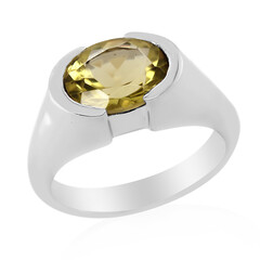 Ouro Verde-Quarz-Herren-Silberring