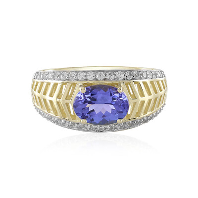 AAA-Tansanit-Goldring (Ornaments by de Melo)