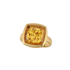 Baltischer Cognac-Bernstein-Silberring
