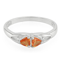 Padparadscha-Saphir-Silberring
