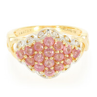 Nicht erhitzter Padparadscha-Saphir-Goldring (AMAYANI)