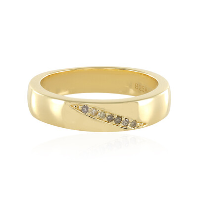 I3 Schokoladen-Diamant-Silberring