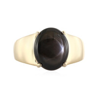 Schwarzer Stern-Saphir-Goldring
