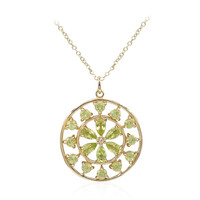 Burmesischer Peridot-Silberhalskette