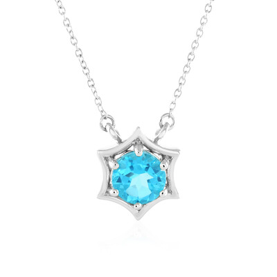 Paraibafarbener Topas-Silbercollier