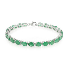Sambia-Smaragd-Silberarmband