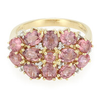 Nicht erhitzter Padparadscha-Saphir-Goldring (AMAYANI)