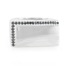 Königsblauer Diamant-Silberring