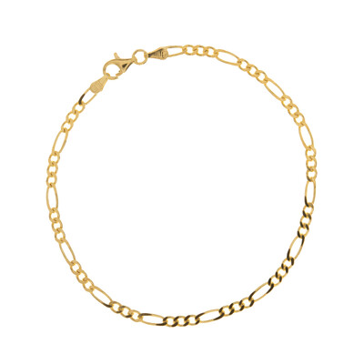 Silber-Figaroarmband - 2,89 g - 20 cm