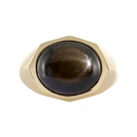 Schwarzer Stern-Saphir-Goldring