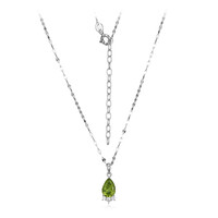 Peridot-Silberhalskette