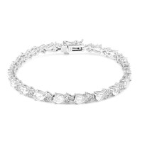 Weißer Topas-Silberarmband