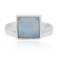 Blauer Jadeit-Silberring