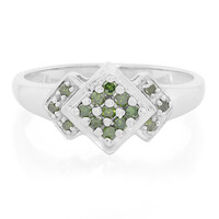 Fancy-Diamant-Silberring