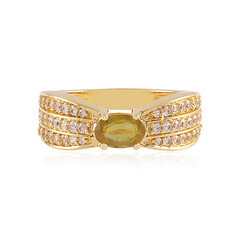 Gelber Madagaskar-Saphir-Silberring