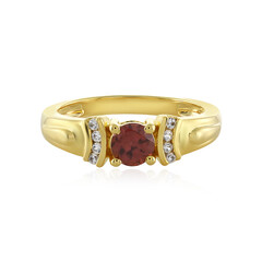 Roter Zirkon-Silberring