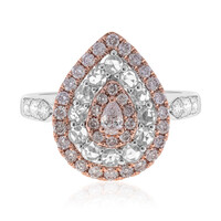 Pinkfarbener I1 Diamant-Goldring (CIRARI)