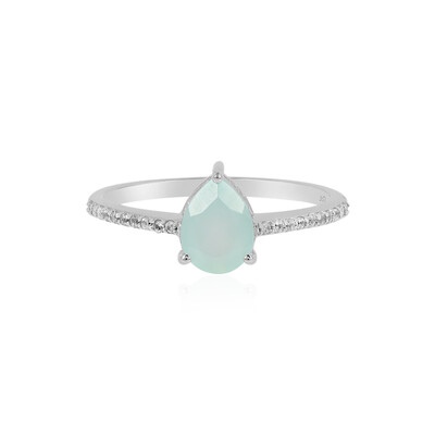 Aqua-Chalzedon-Silberring