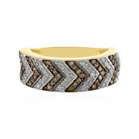 I4 Champagner-Diamant-Silberring