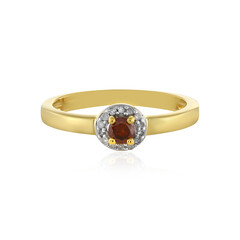 Roter I4 Diamant-Silberring