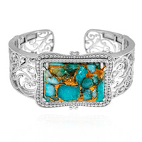 Amazonit-Mosaik-Silberarmreif (Dallas Prince Designs)