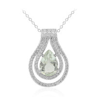 Grüner Amethyst-Silberhalskette