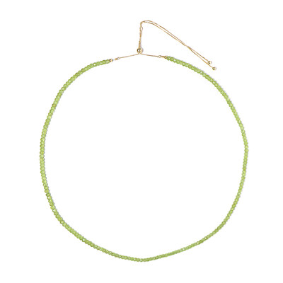 Peridot-Silberhalskette