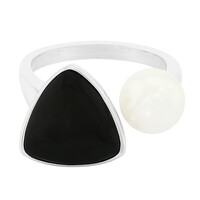 Schwarzer Achat-Silberring