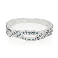 Fancy-Diamant-Silberring