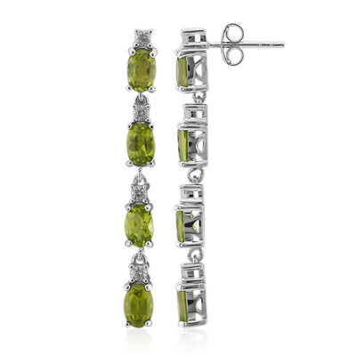 Burmesischer Peridot-Silberohrringe